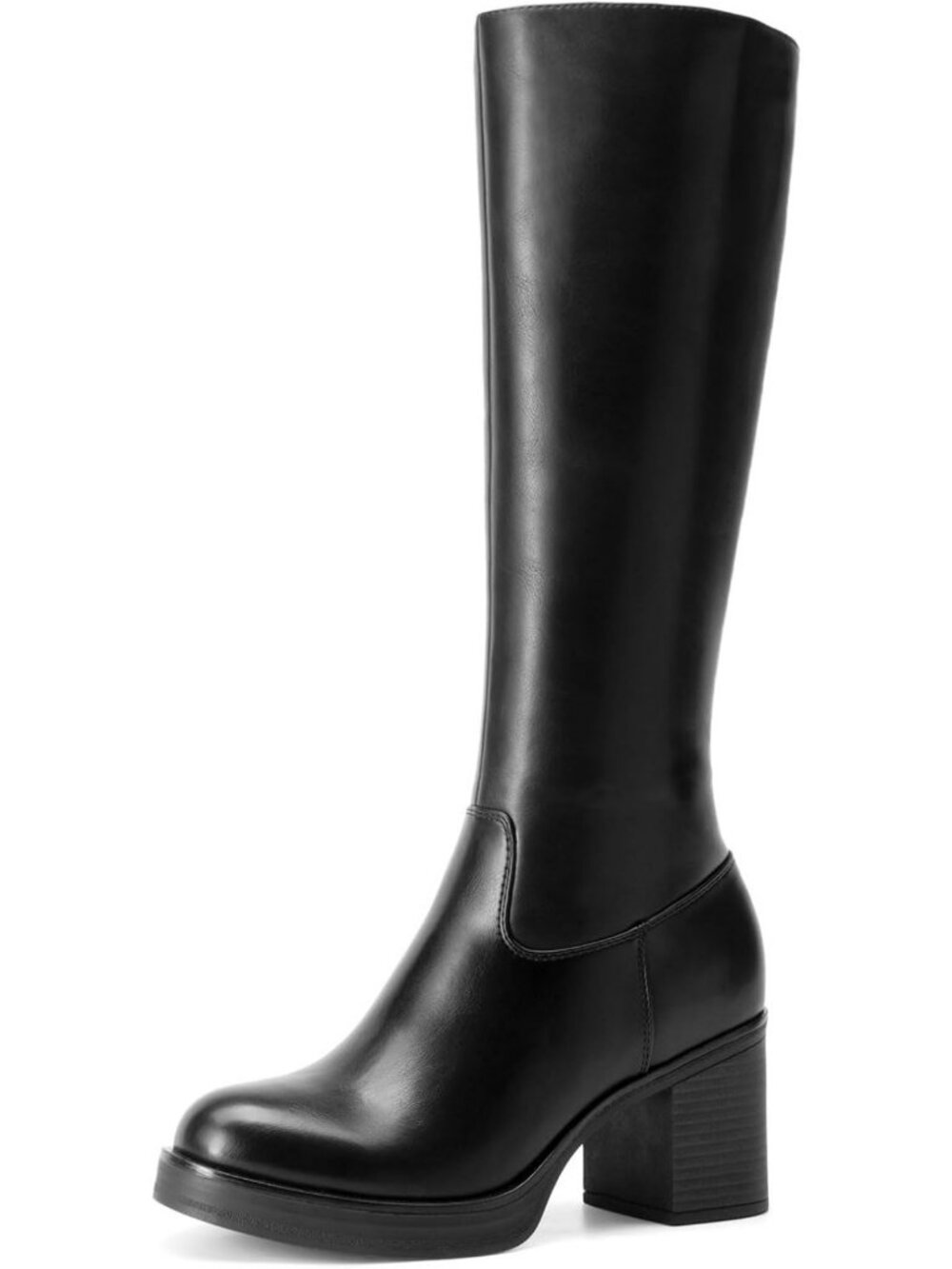Stylish Women's Knee High Platform Boots with Round Toe - Trendy & Comfortable